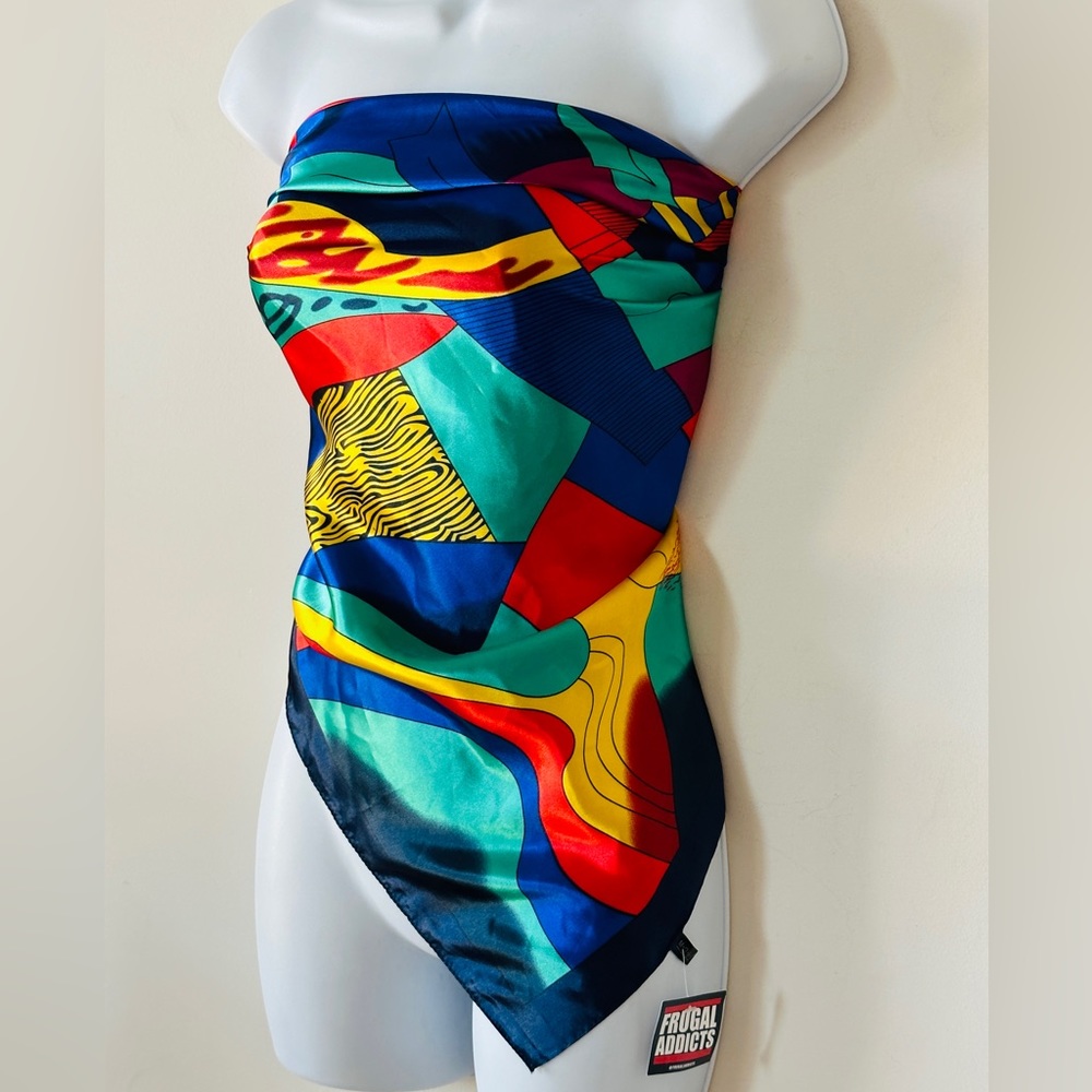 Picasso Vibrant Muticolor Abstract Large Square Scarf